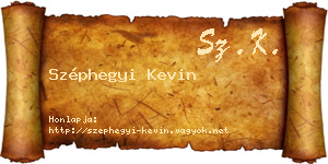 Széphegyi Kevin névjegykártya
